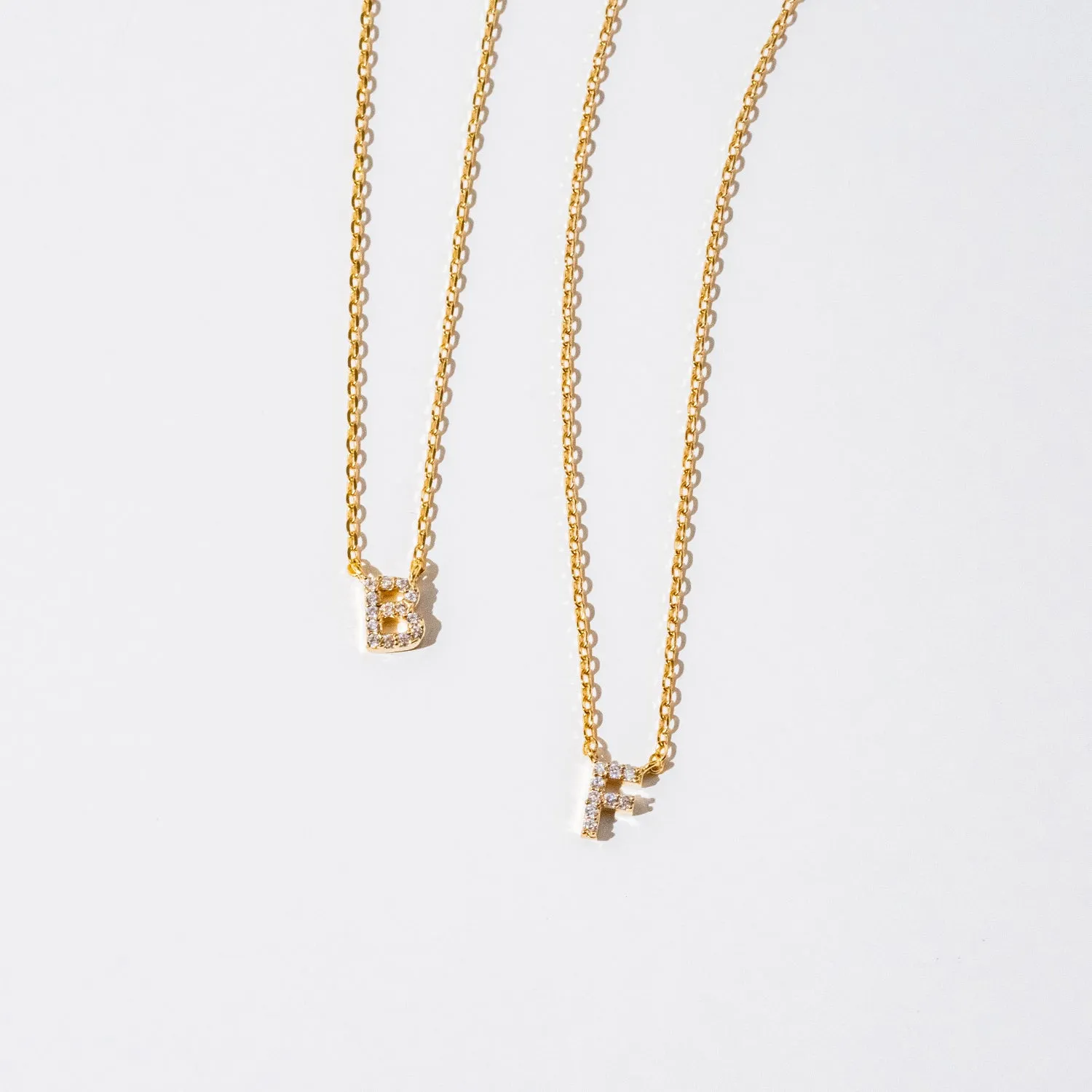 Crystal Initial Necklace