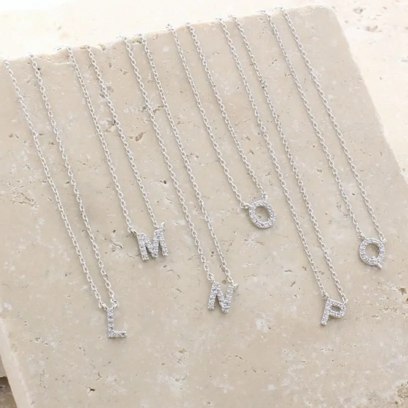 Crystal Initial Necklace