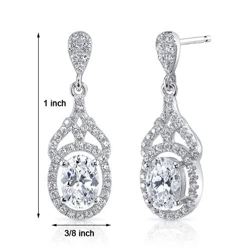 Cubic Zirconia Earrings Sterling Silver