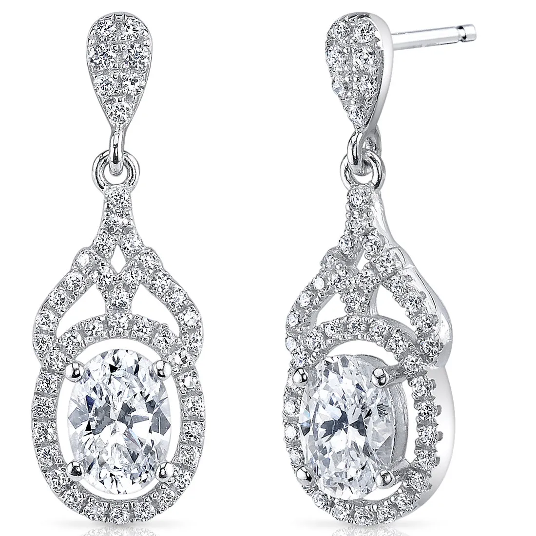 Cubic Zirconia Earrings Sterling Silver