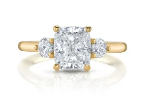 Cushion Diamond Three-Stone Engagement Ring