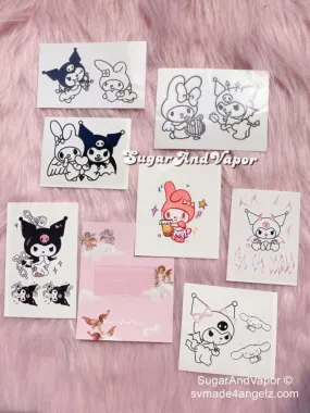 Cute Sweet Devil Kawaii Temporary Tattoos Set