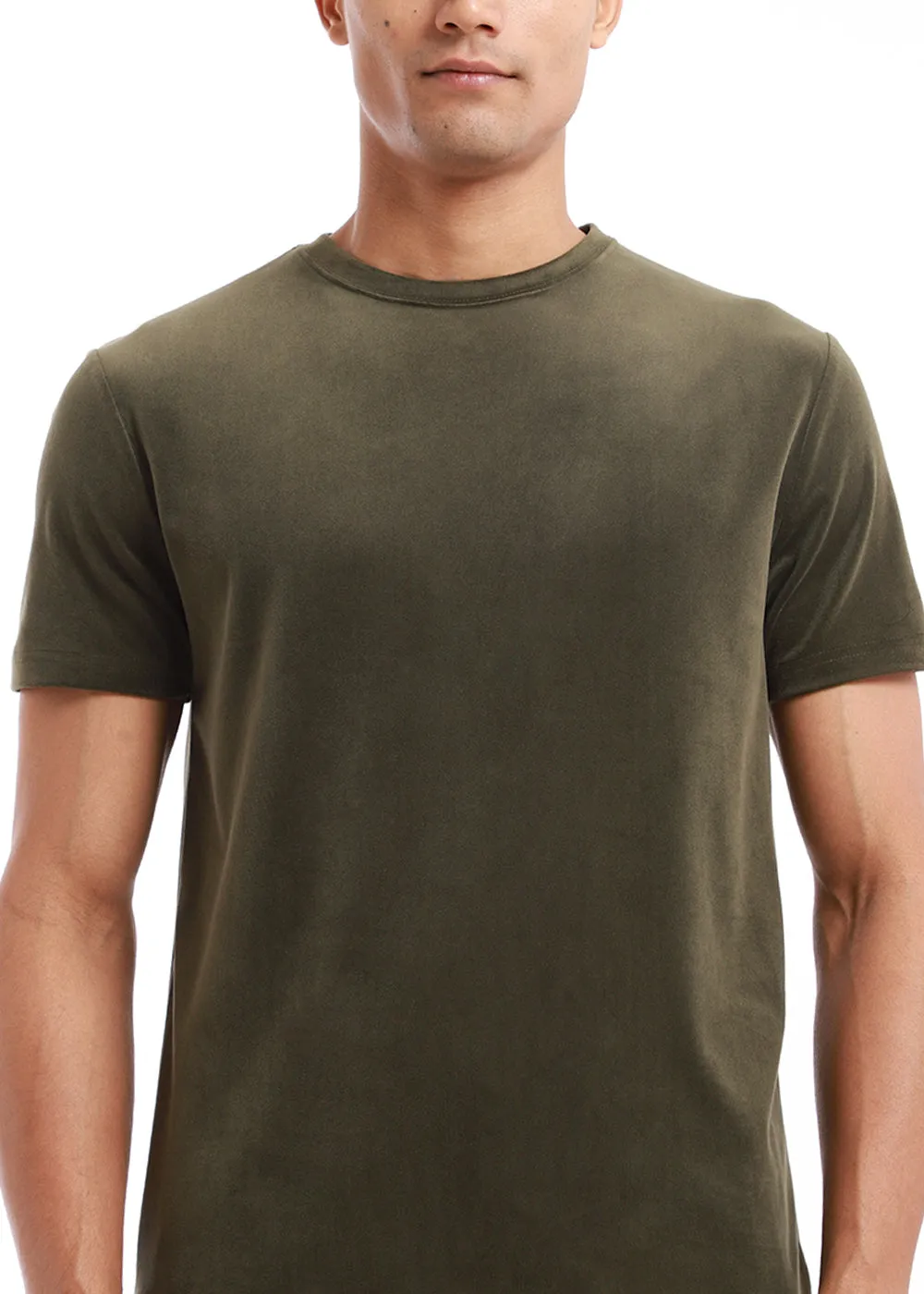 Dark Olive Suede T-shirt