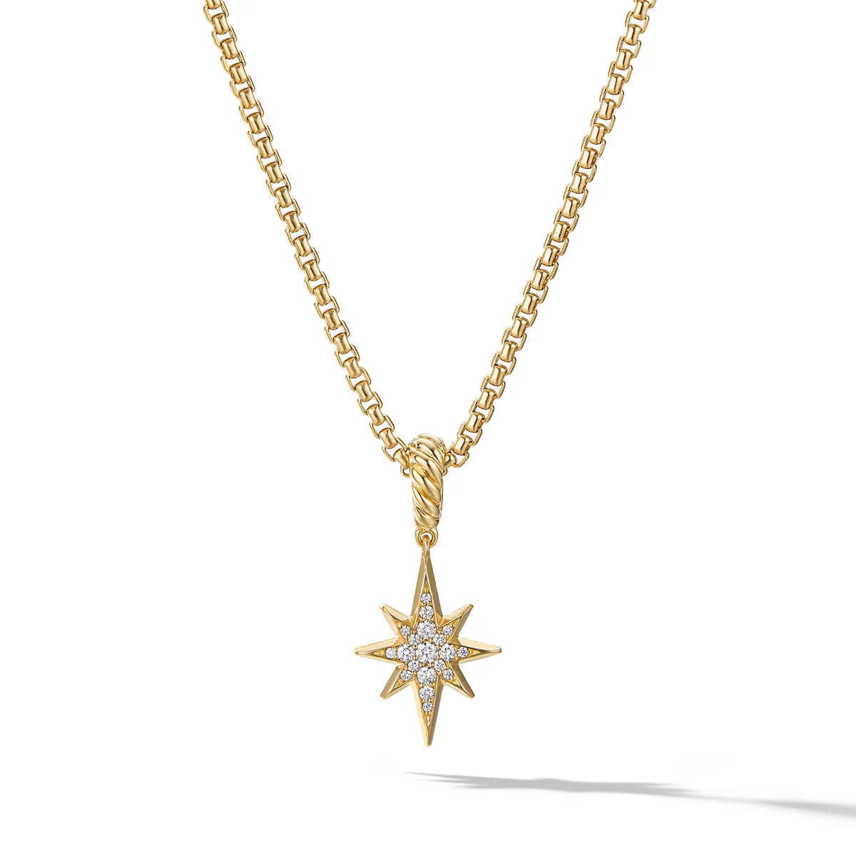 David Yurman North Star Amulet in 18K Yellow Gold with Diamonds