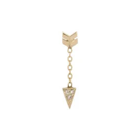 Diamond Arrow Earring (Single)