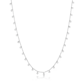 Diamond Charm Drop Necklace