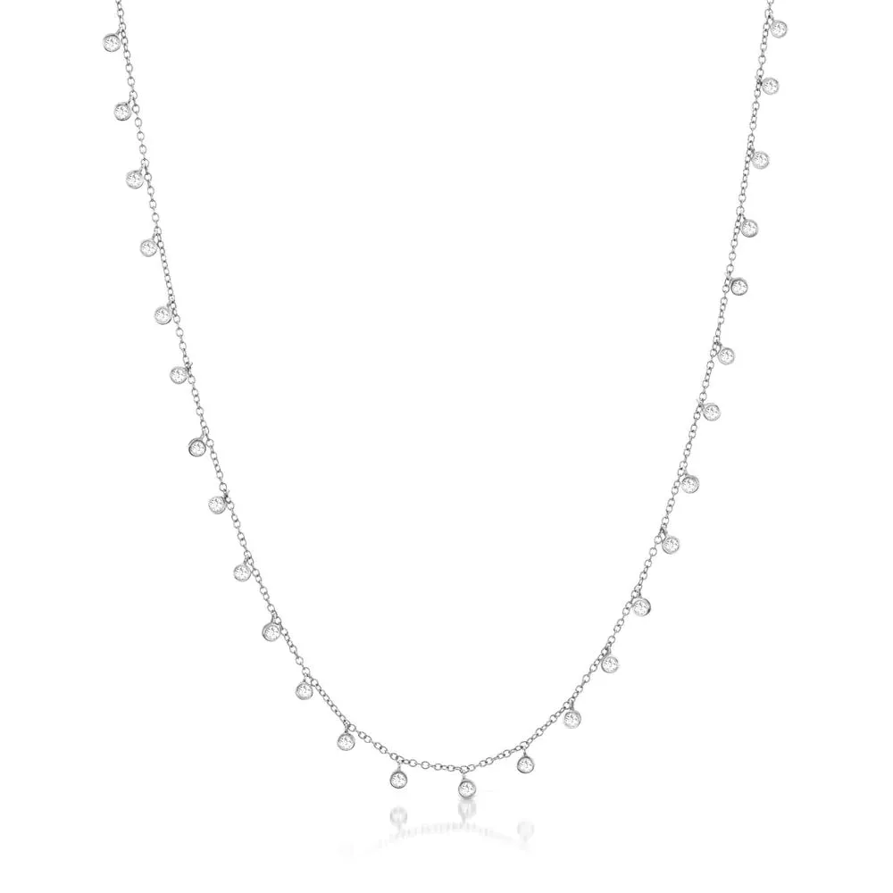 Diamond Charm Drop Necklace