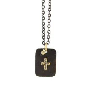 Diamond Cross ID Necklace