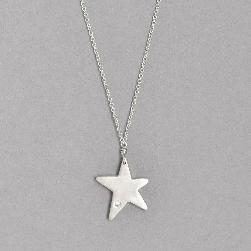 Diamond Star Necklace  (N1273Sd)