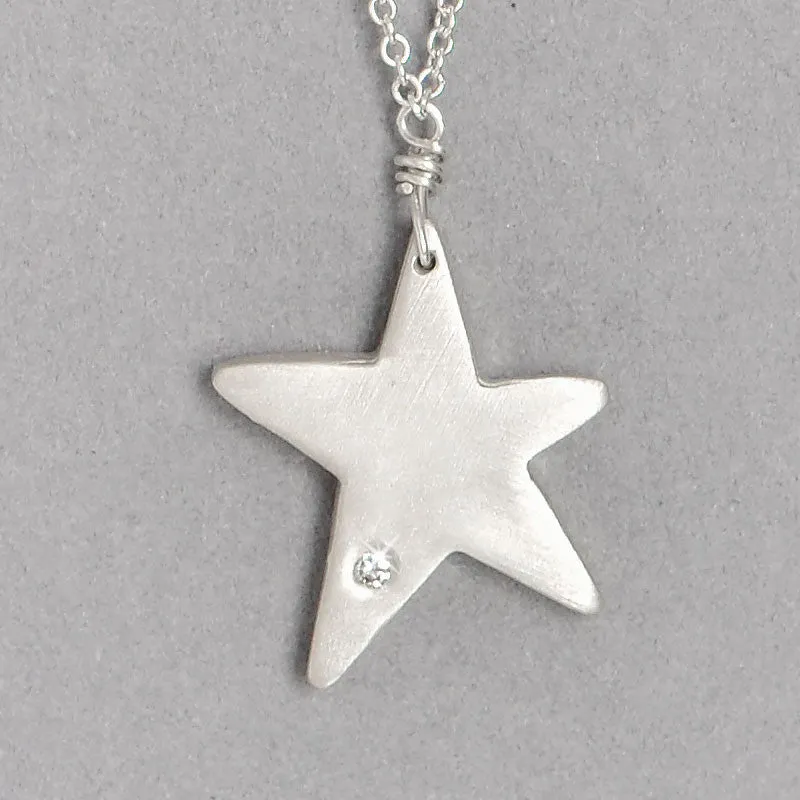 Diamond Star Necklace  (N1273Sd)