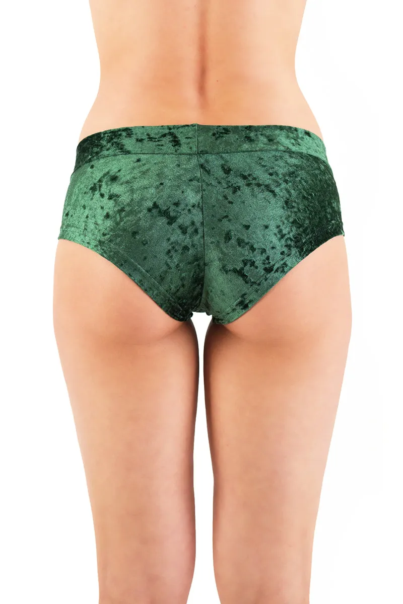 Dragonfly Hot Pants - Velvet Emerald