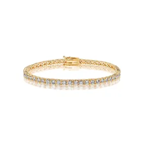 Esme 5.50 Carat 11 Pointer Each Stone Round Brilliant Diamond Tennis Bracelet in 14k Yellow Gold