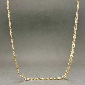 Estate 14K Y Gold 3.63mm 25” Figaro Chain