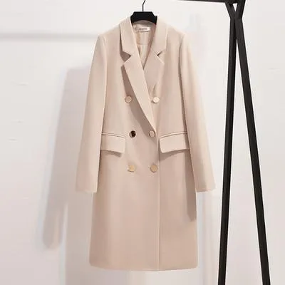 Fashion Double-Breasted Long Coat