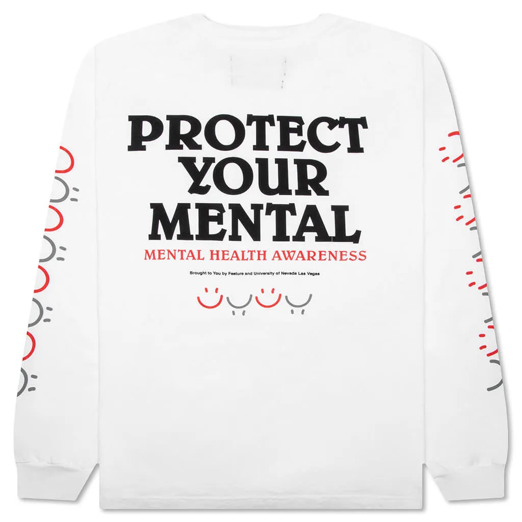 Feature x UNLV Protect Your Rebel L/S Tee - White