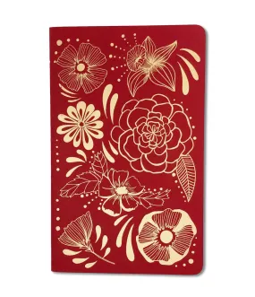 Flower Power Notebook (Red)