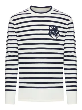 fOX HEAD INTARSIA COMFORT STRIPED JUMPER