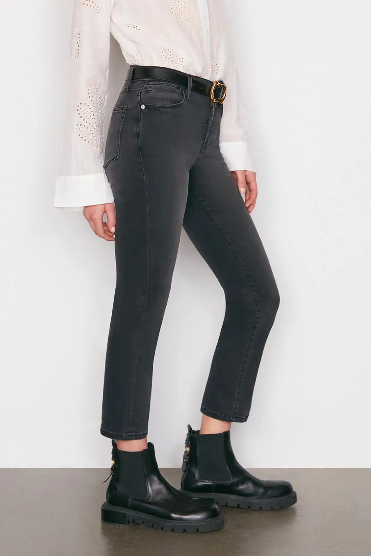 Frame Denim Le High Straight Jean - Mardel