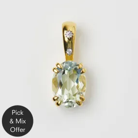 Garden Party Green Amethyst Star Set Pendant