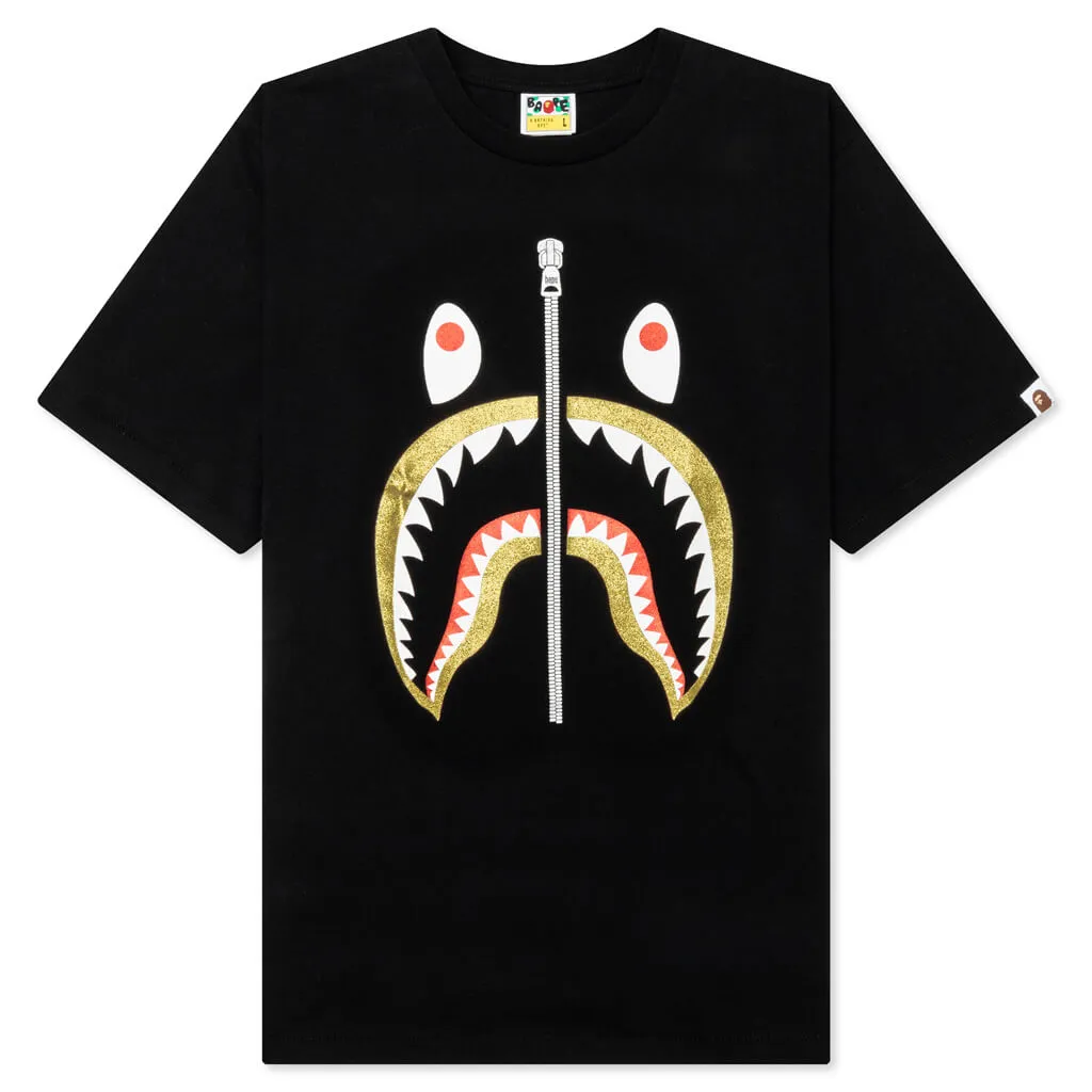 Glitter Shark Tee - Black