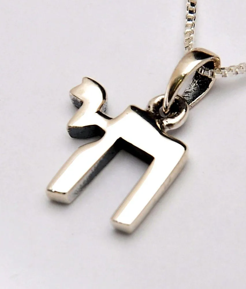 Hay Pendant With Chain Sterling Silver 925 Israeli Jewish necklace