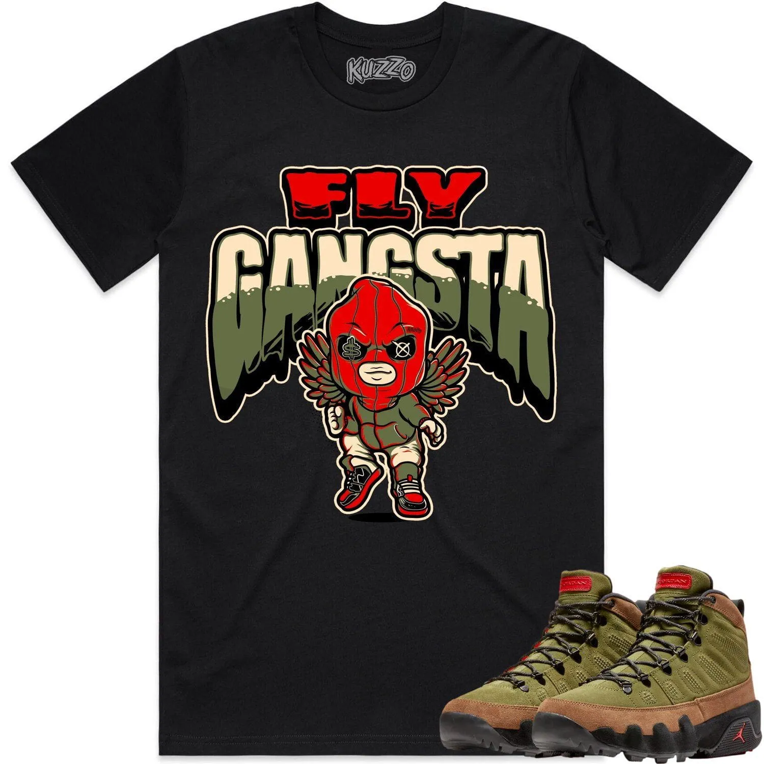 Jordan 9 Beef Broccoli 9s Shirt to Match - OLIVE FLY GANGSTA