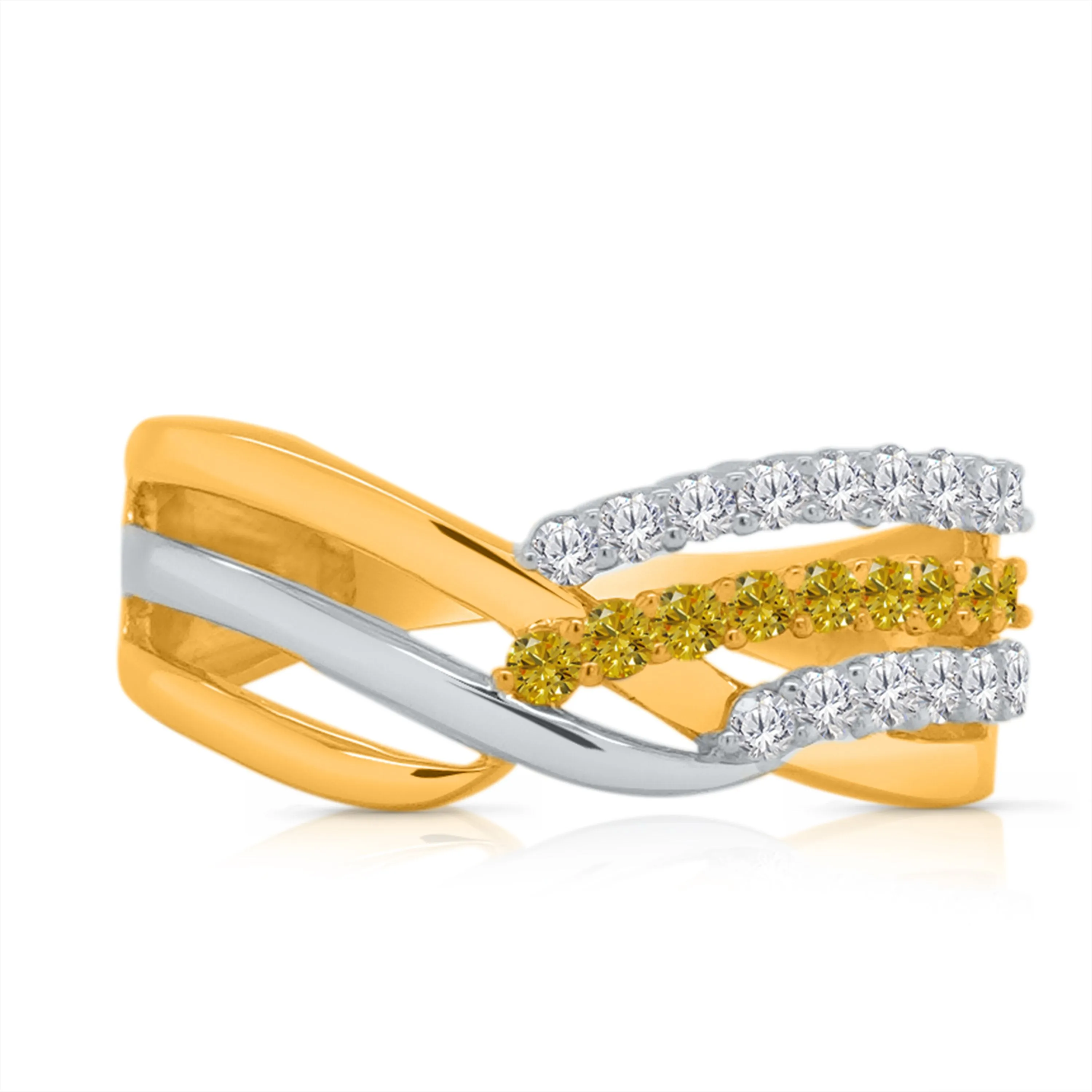 Kallati Eternal Diamond Ring in 14K Two-Tone Gold