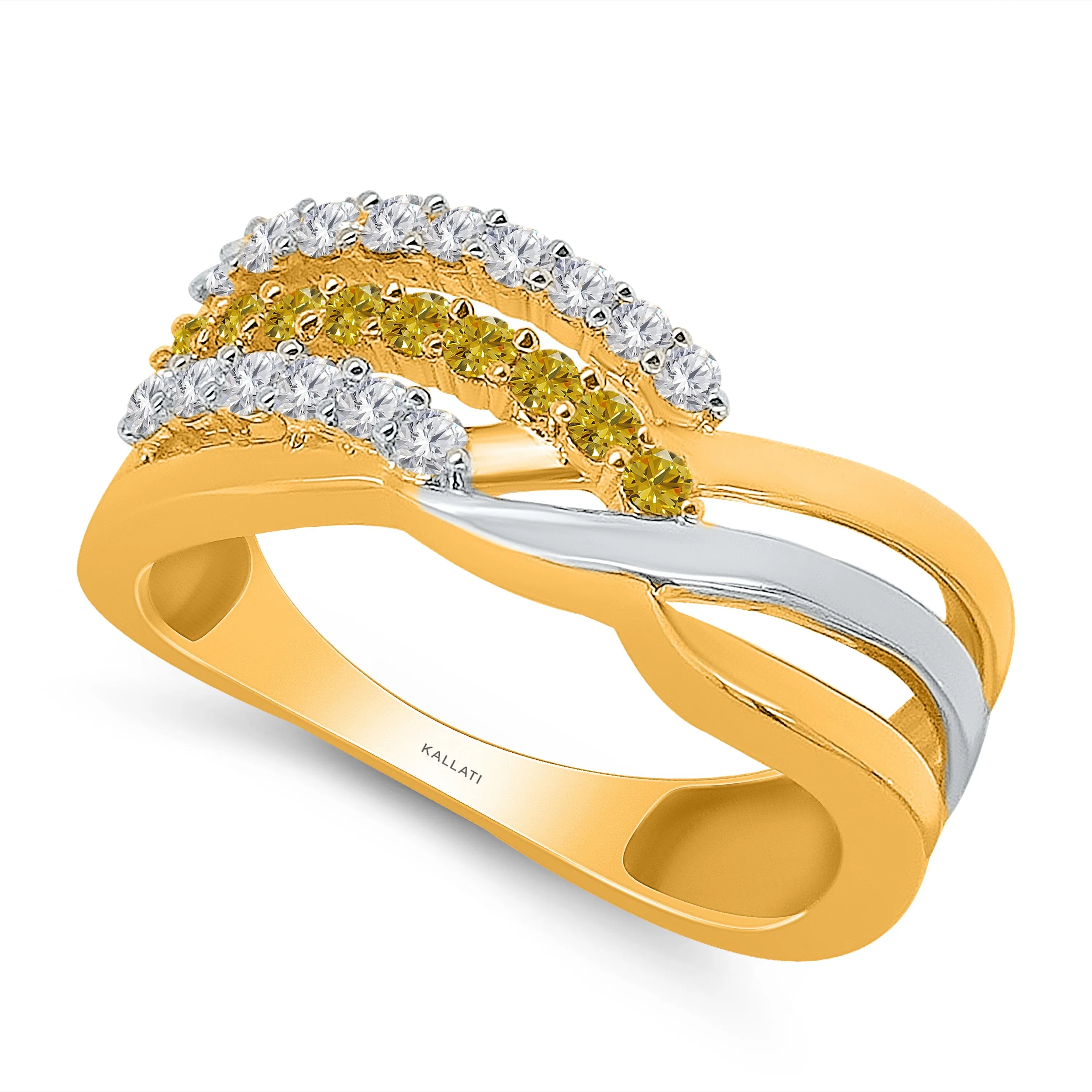 Kallati Eternal Diamond Ring in 14K Two-Tone Gold