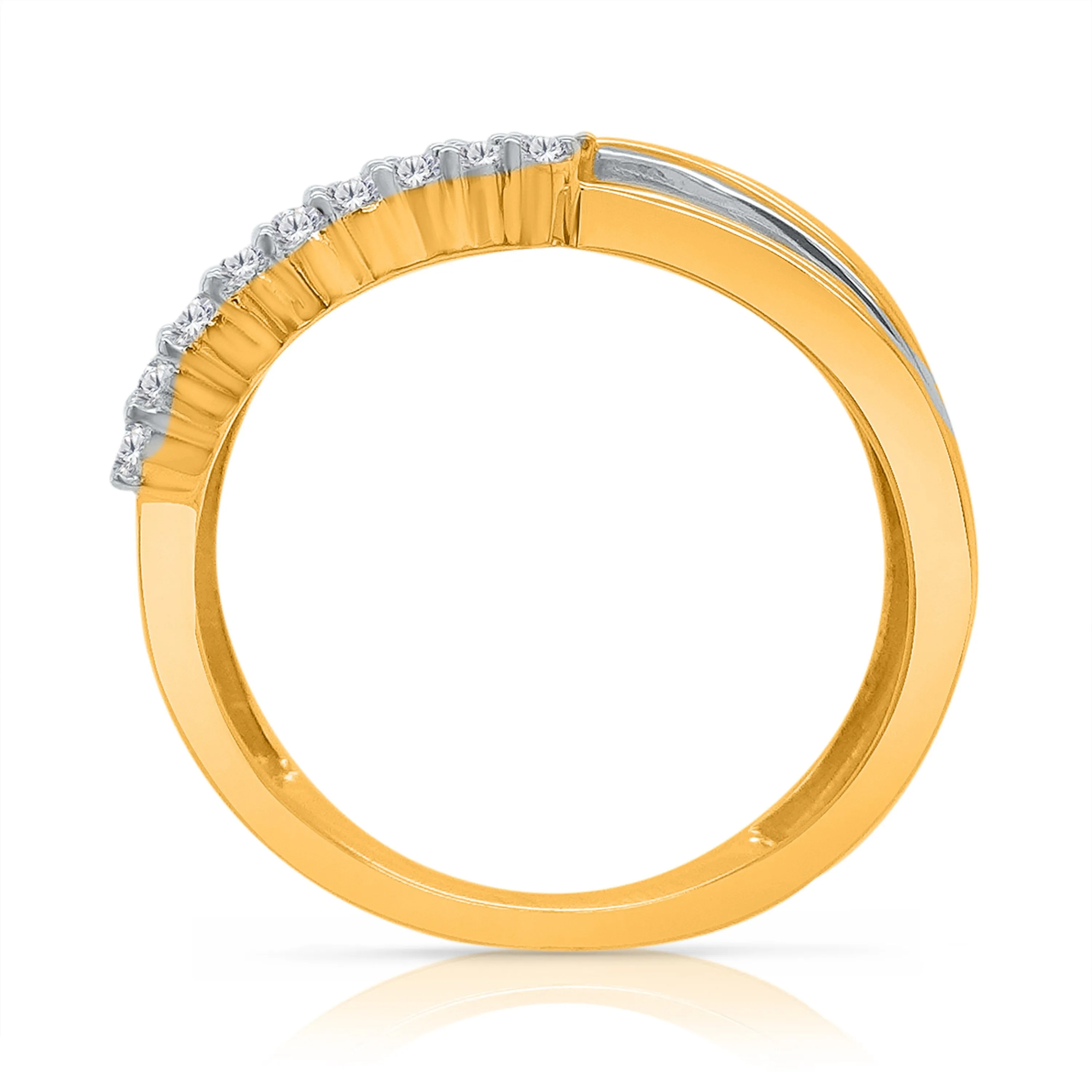 Kallati Eternal Diamond Ring in 14K Two-Tone Gold