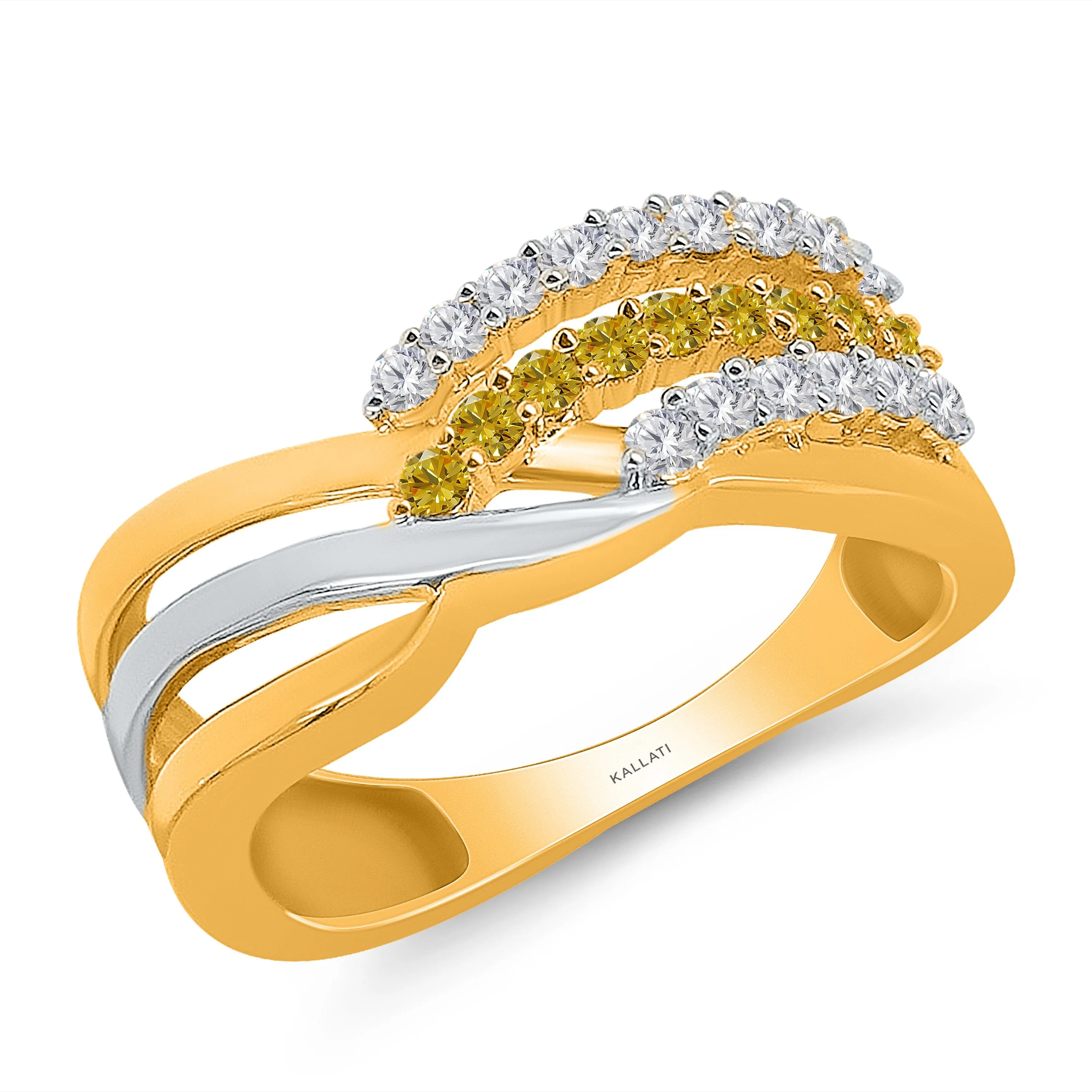 Kallati Eternal Diamond Ring in 14K Two-Tone Gold