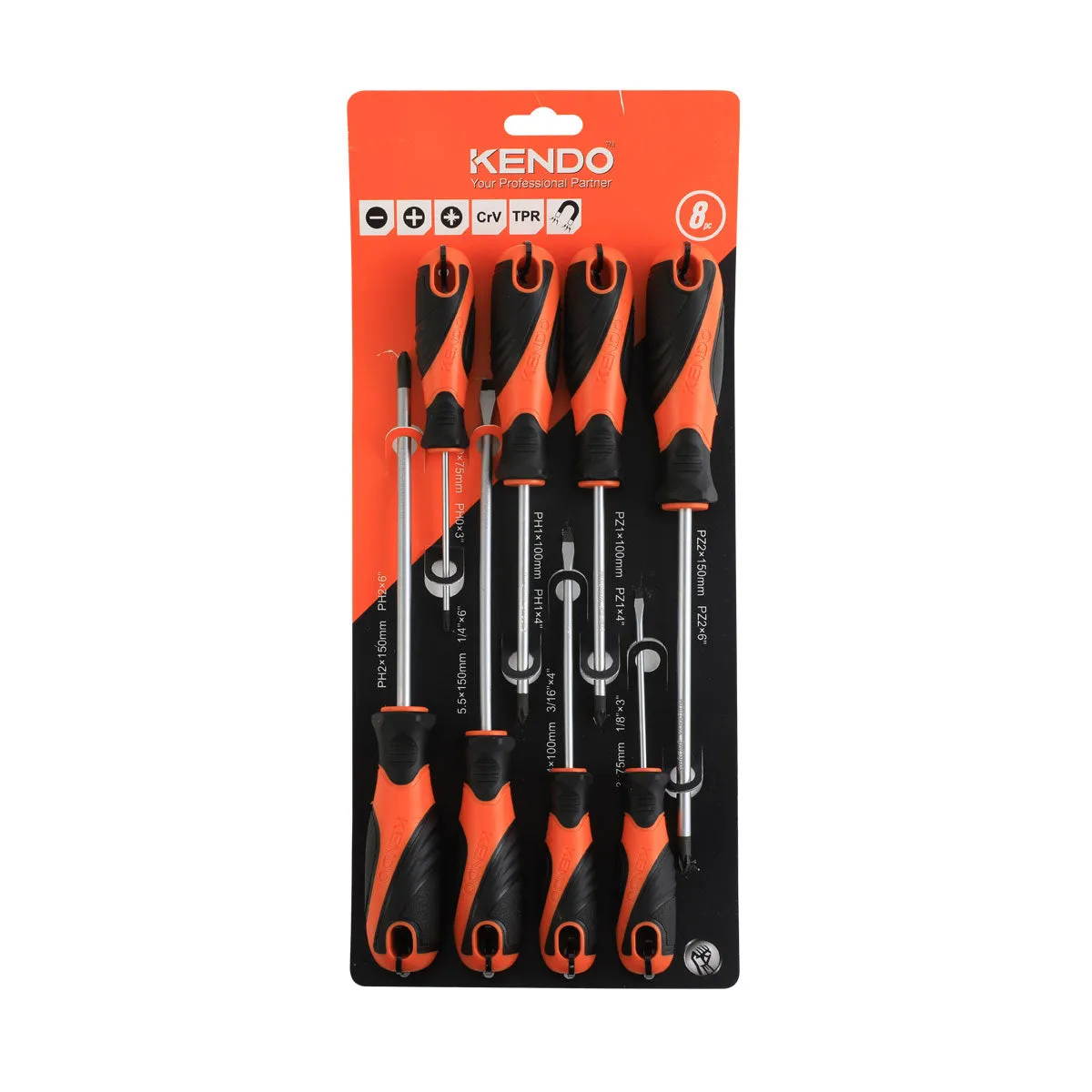 Kendo Screwdriver Set 8 Pieces