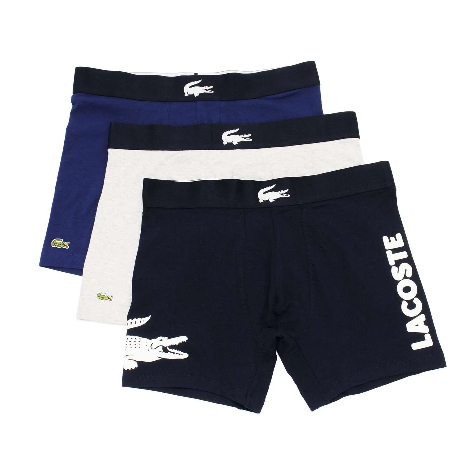 Lacoste Men Iconic Cotton 3 Pack Stretch Boxer Briefs