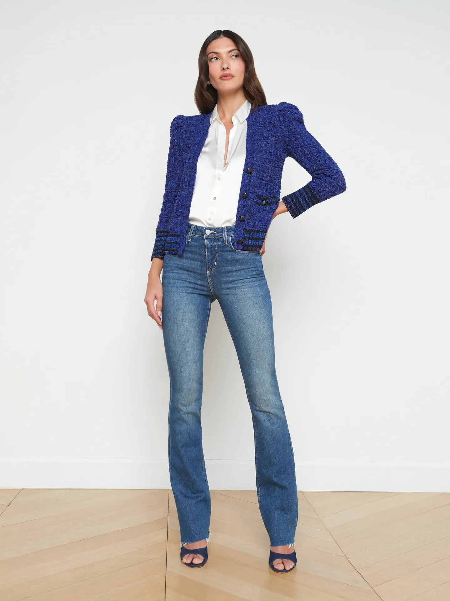 L’agence - Jenni Cardigan - Blue/Black Multi