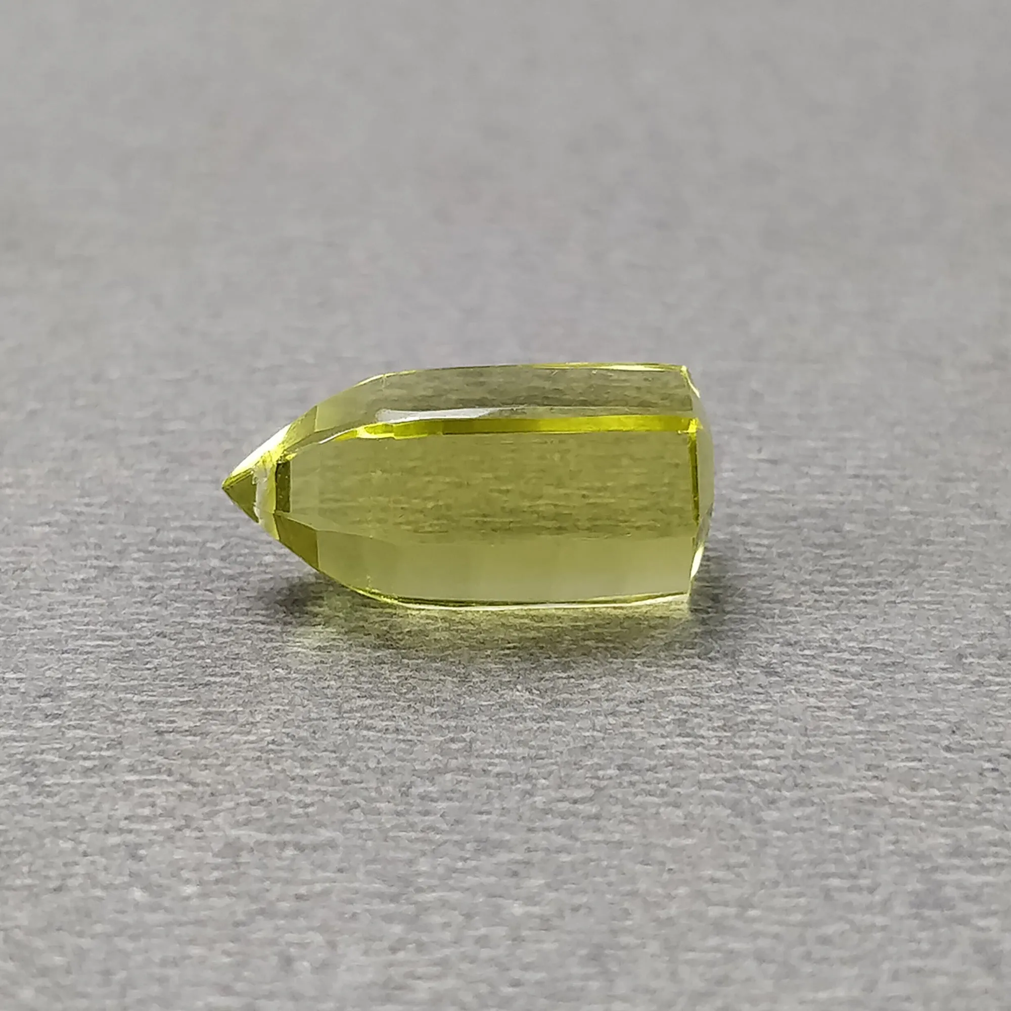 LEMON QUARTZ Gemstone Fancy Cut : 5.75cts Natural Untreated Unheated Quartz Top Drilled Uneven Shape 15mm