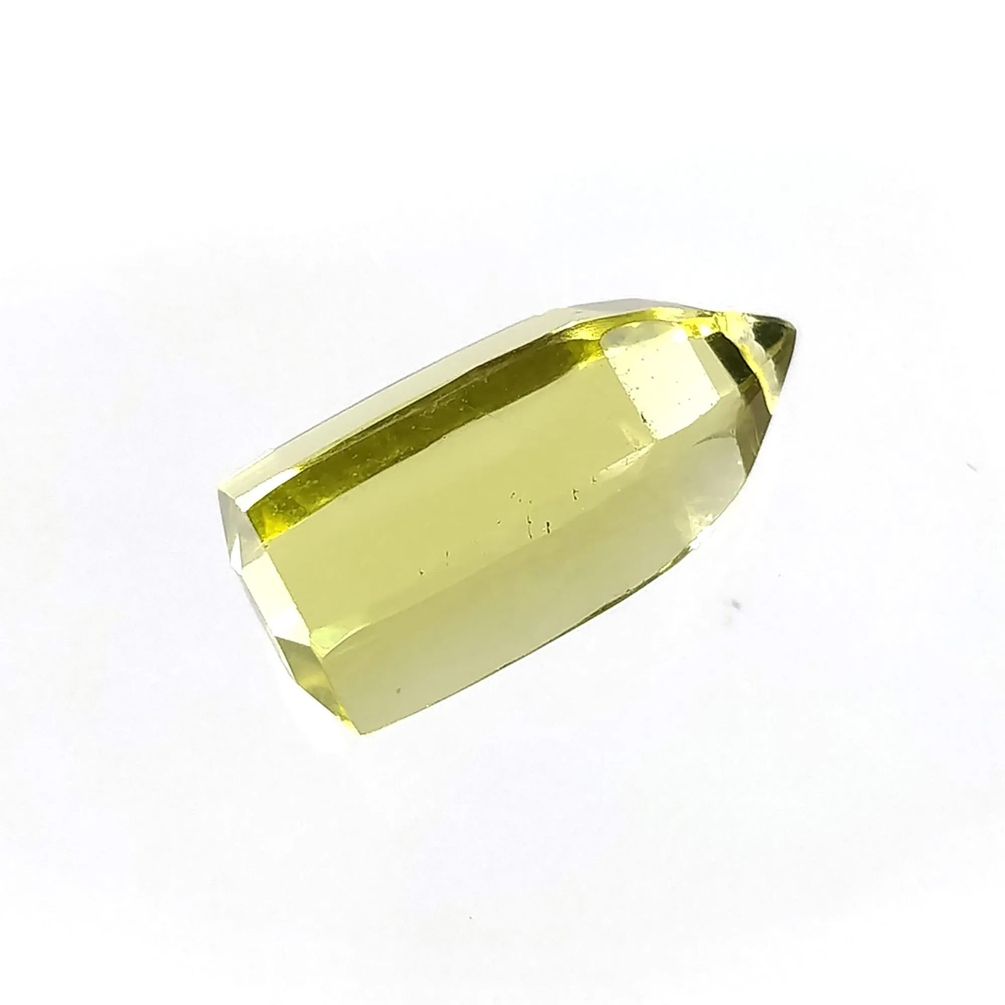 LEMON QUARTZ Gemstone Fancy Cut : 5.75cts Natural Untreated Unheated Quartz Top Drilled Uneven Shape 15mm