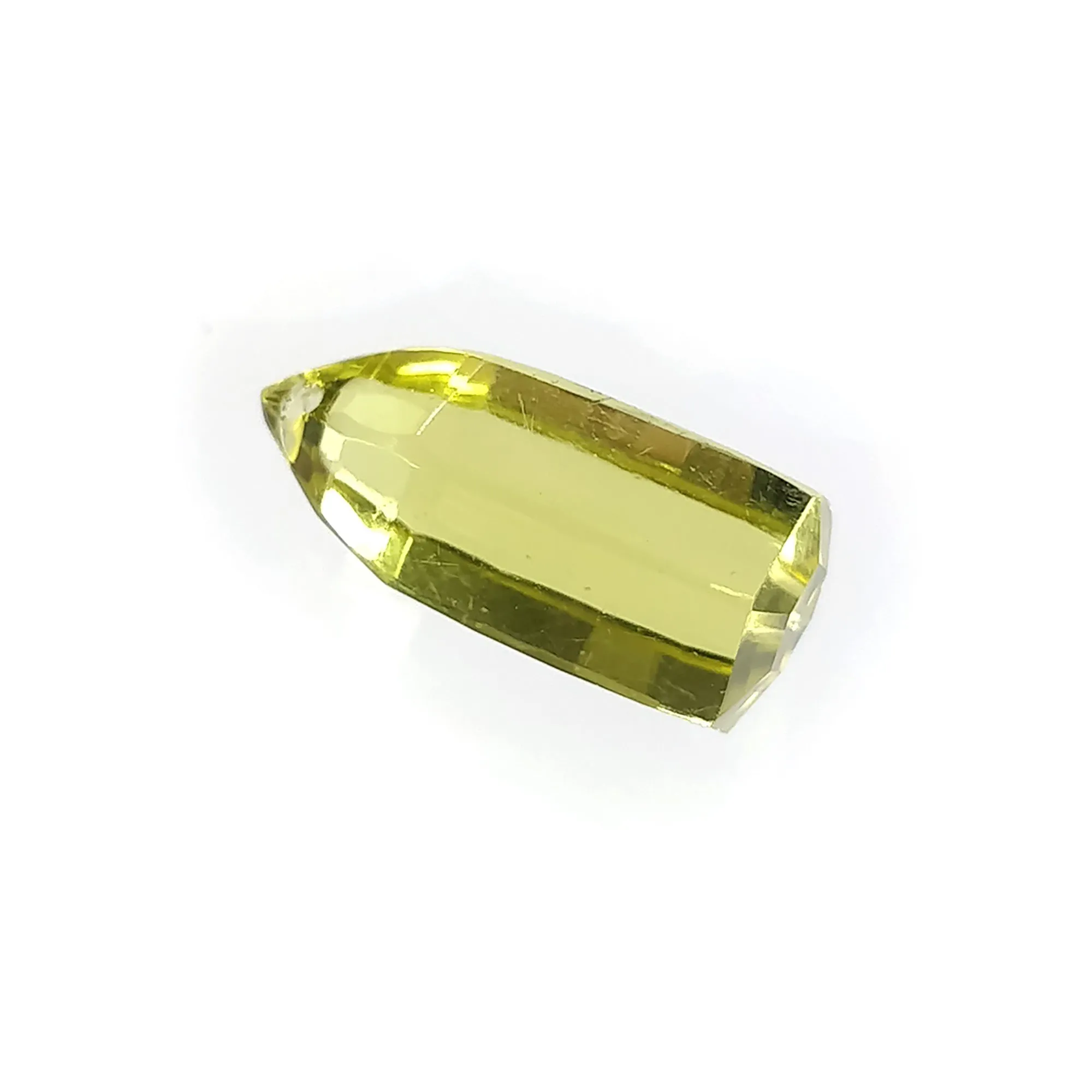 LEMON QUARTZ Gemstone Fancy Cut : 5.75cts Natural Untreated Unheated Quartz Top Drilled Uneven Shape 15mm