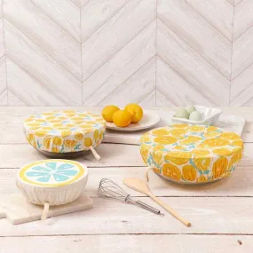 Lemons blu Kitchen Food Storage Covers (Set of 3 )