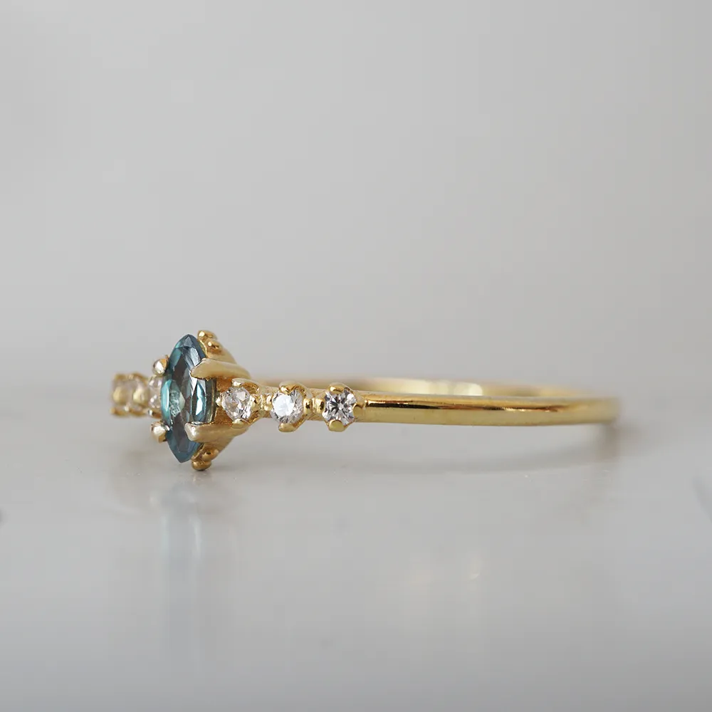 Limited Edition: 14K Dainty Alexandrite Marquise Ring