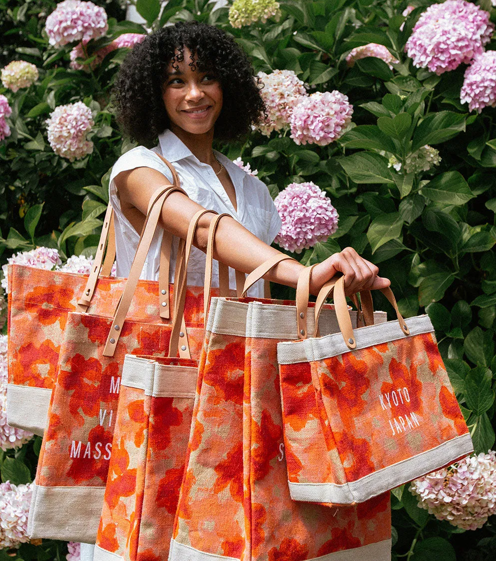 Market Bag in Bloom by Liesel Plambeck with Monogram