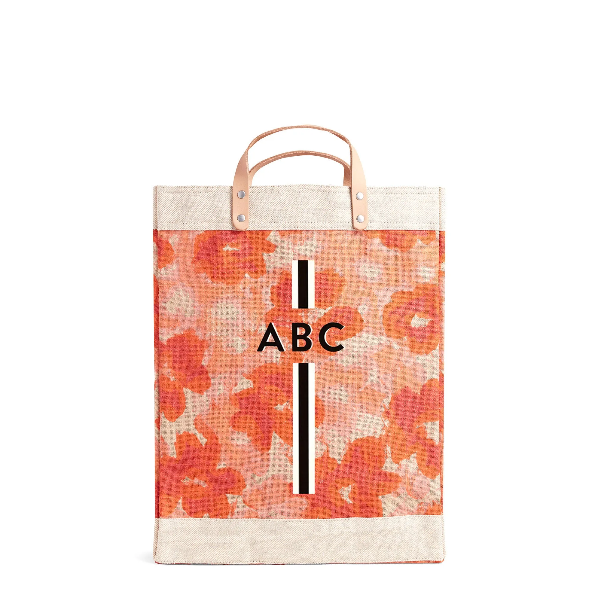 Market Bag in Bloom by Liesel Plambeck with Monogram