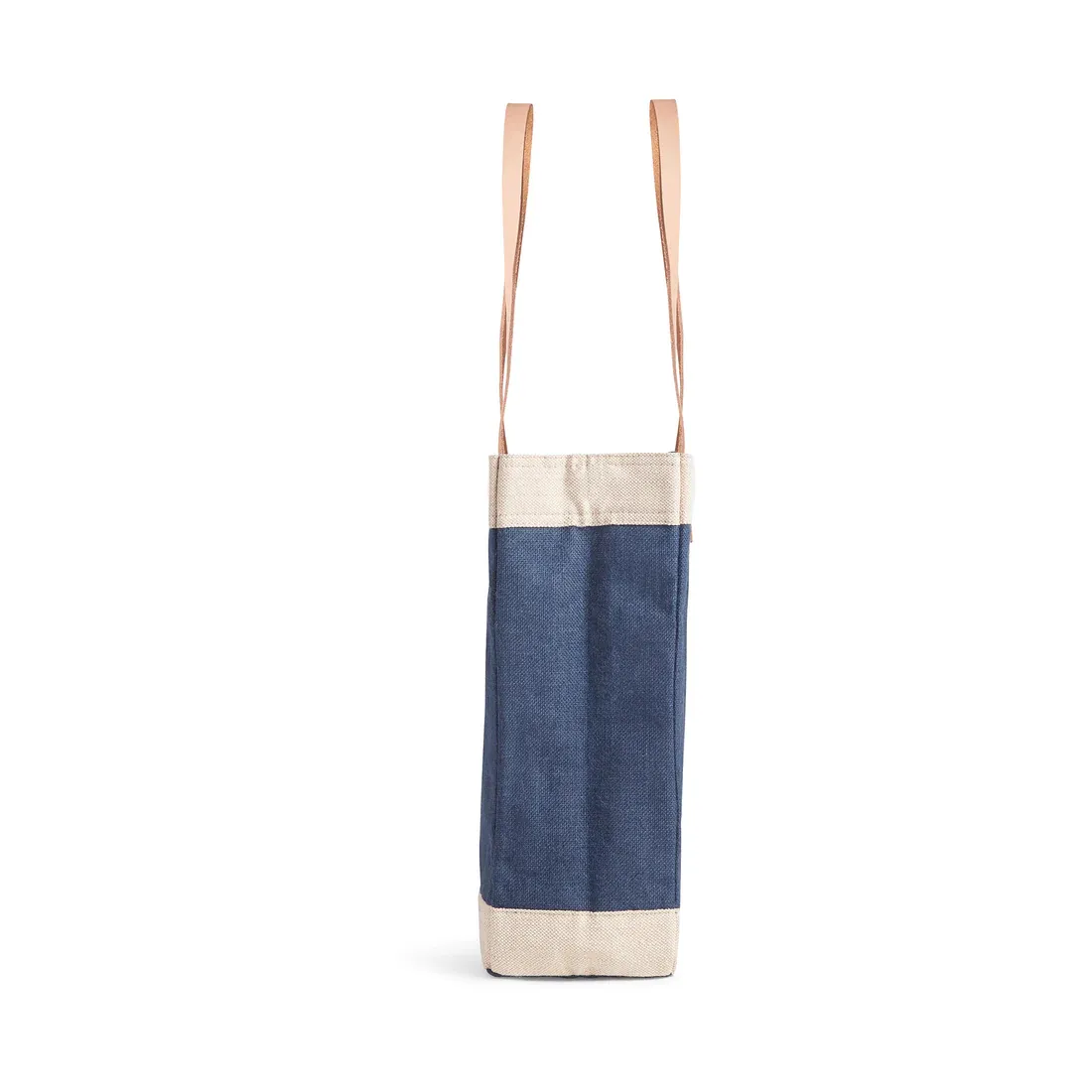 Market Bag in Navy with Adjustable Handle “Alphabet Collection”