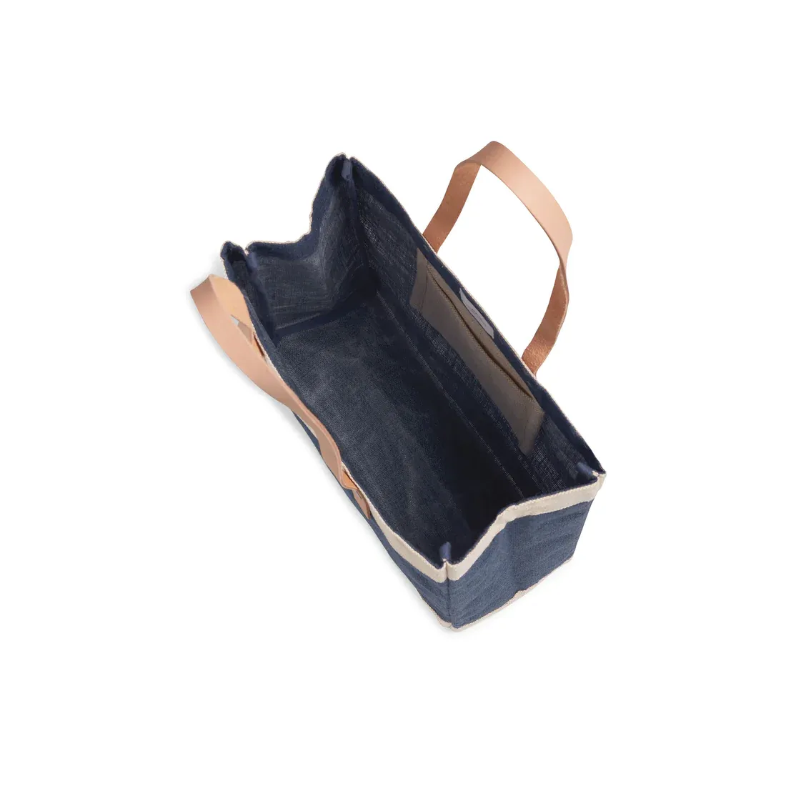 Market Bag in Navy with Adjustable Handle “Alphabet Collection”