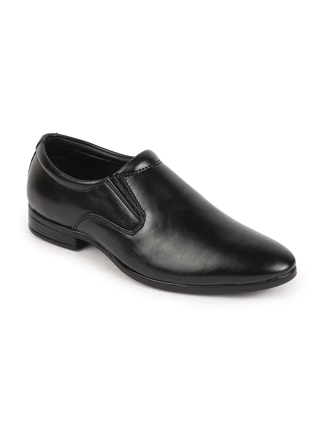 Men Black Formal Office Meeting Slip On Shoes