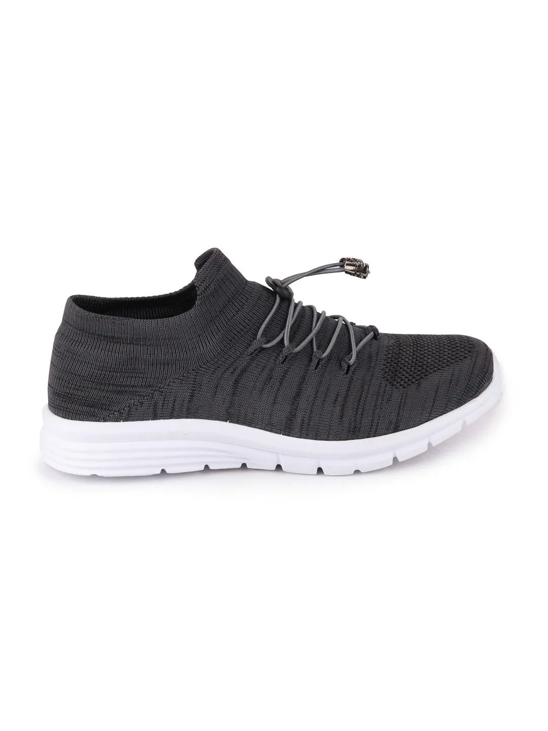 Men Grey Sports Lace-Up Outdoor Running Shoes