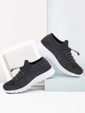 Men Grey Sports Lace-Up Outdoor Running Shoes