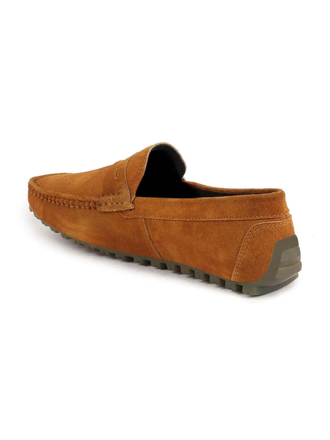 Men Teek Suede Leather Side Stitched Slip On Driving Loafers and Mocassin