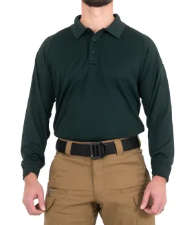 Men's Performance Long Sleeve Polo / Spruce Green