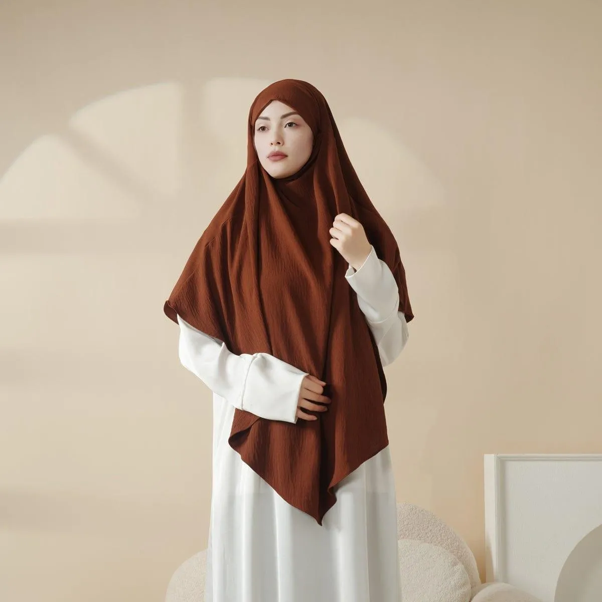 MK014 Comfort Crepe One Layer Khimar