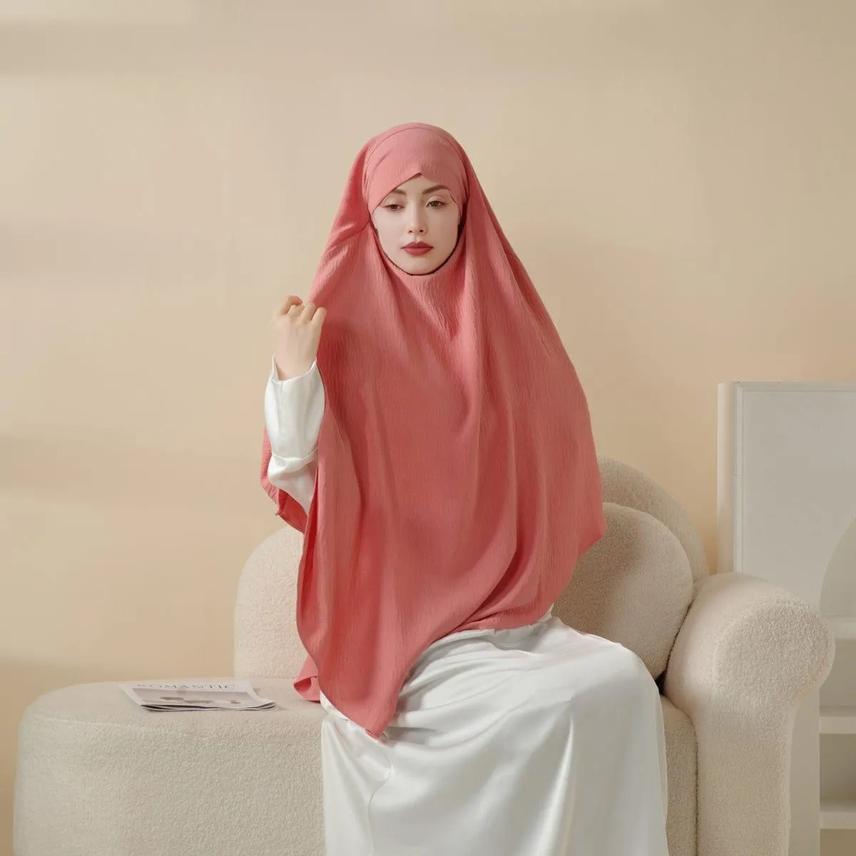 MK014 Comfort Crepe One Layer Khimar