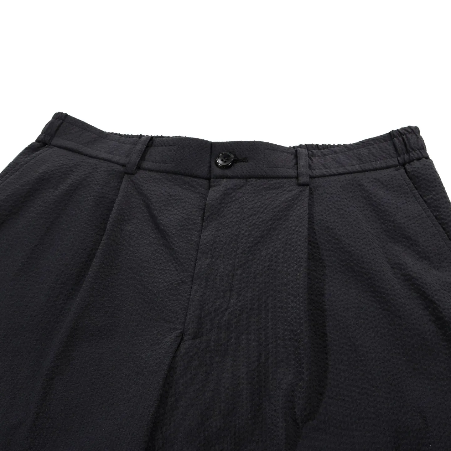 N.HOOLYWOOD 2231-PT20 SEERSUCKER EASY PANTS BLACK